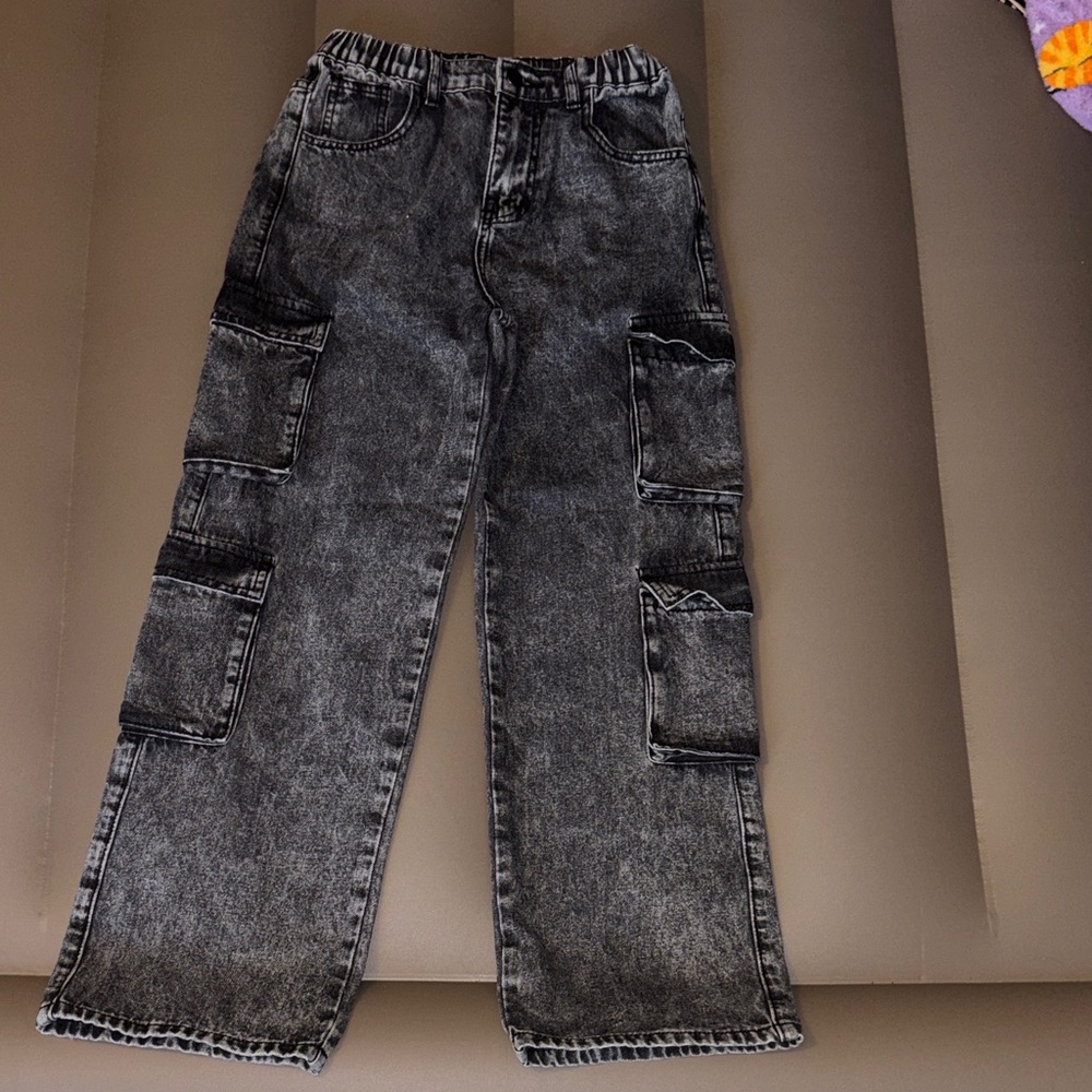 Black Cargo Jeans